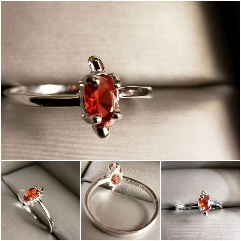 Red Ruby and .925 Sterling Silver